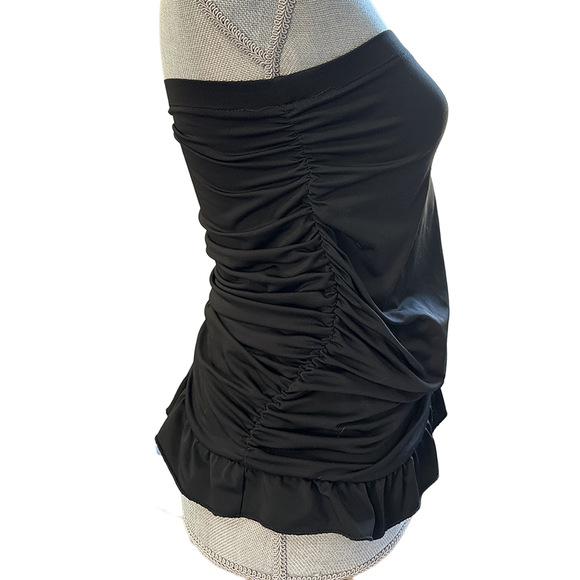 Other Vintage y2k clubbing party scrunch ruched cropped tube top - Picture 2 of 4